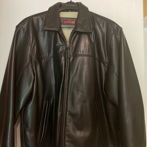 Mens leather coat.